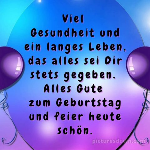 Ich wünsche dir von herzen alles gute zum geburtstag bild Luftballons kostenlos