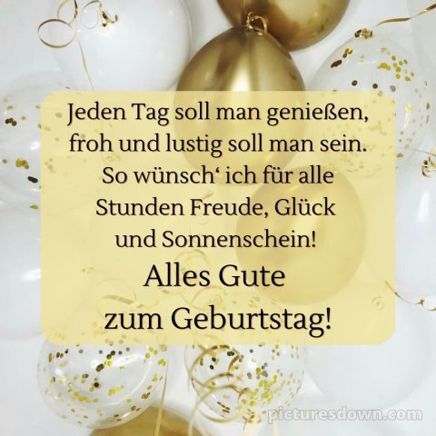 Ich wünsche dir von herzen alles gute zum geburtstag bild weiße Luftballons kostenlos