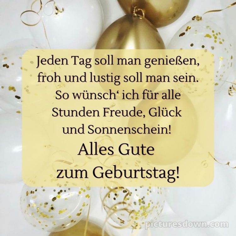 Ich wünsche dir von herzen alles gute zum geburtstag bild weiße Luftballons kostenlos
