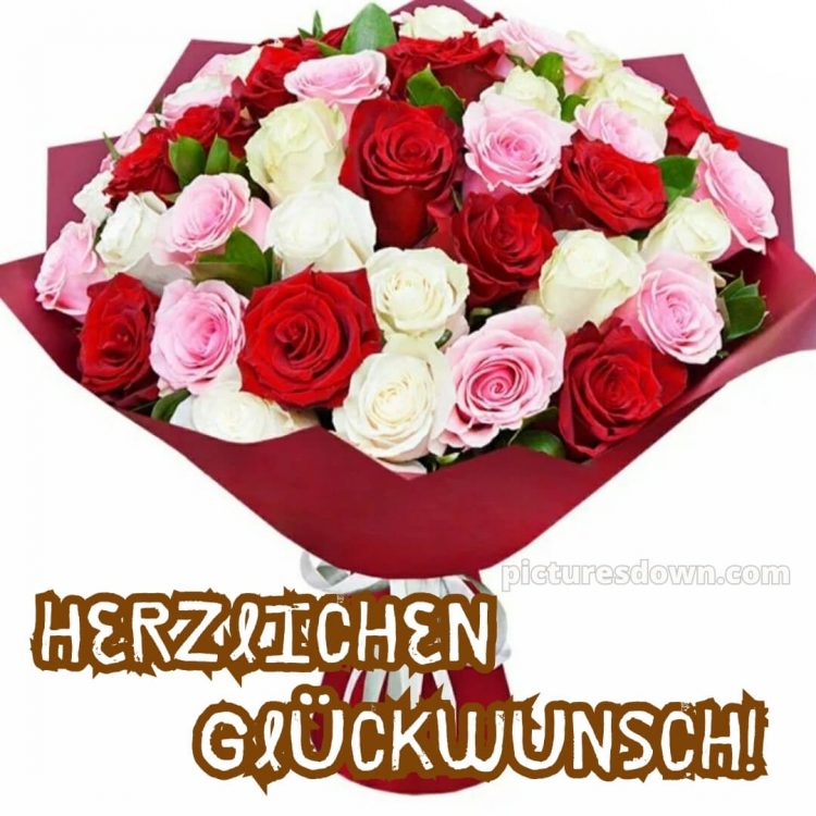 Ich wünsche dir von herzen alles gute zum geburtstag bild Blumenstrauß kostenlos