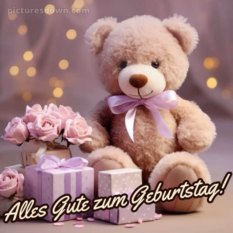 Ich wünsche dir von herzen alles gute zum geburtstag bild Teddybär kostenlos