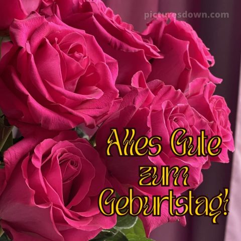 Ich wünsche dir von herzen alles gute zum geburtstag bild rosa Rosen kostenlos