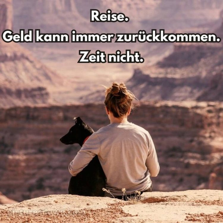 Ich wünsche dir Zeit bild Mädchen und Hund kostenlos