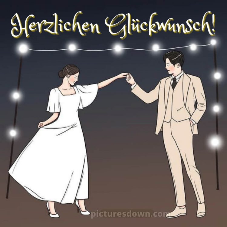 Kurze glückwünsche zur hochzeit kostenlos bild tanzende Jungvermählte kostenlos