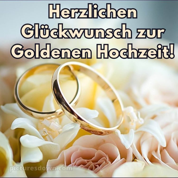 Moderne glückwünsche zur goldenen hochzeit bild zwei Ringe kostenlos