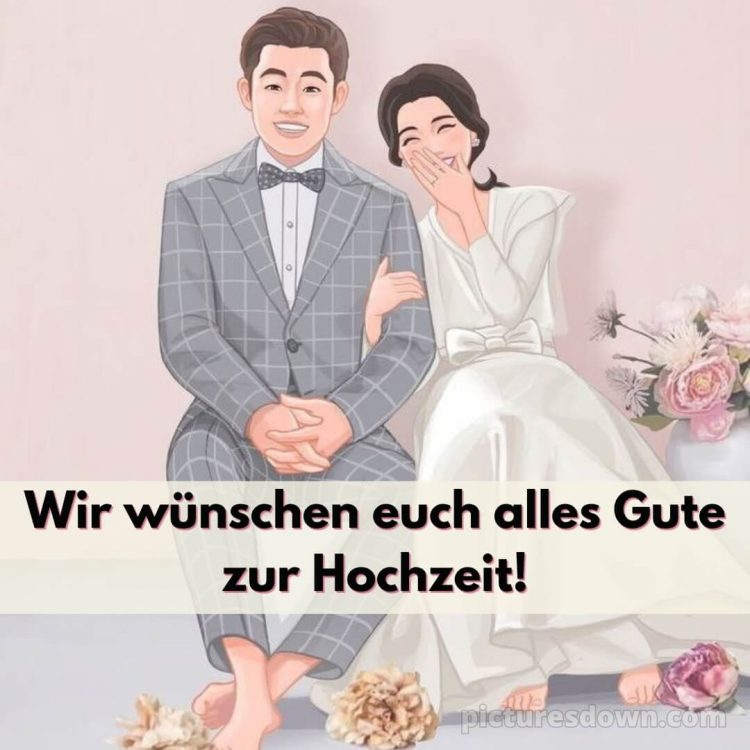 Originelle glückwünsche zur hochzeit bild glückliche Jungvermählte kostenlos