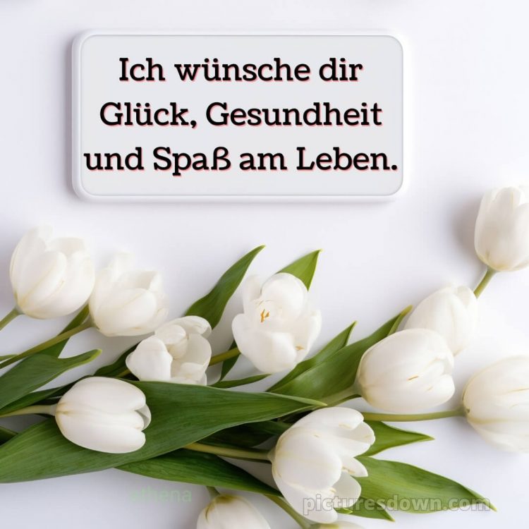 Was ich dir wünsche bild weiße Blumen kostenlos