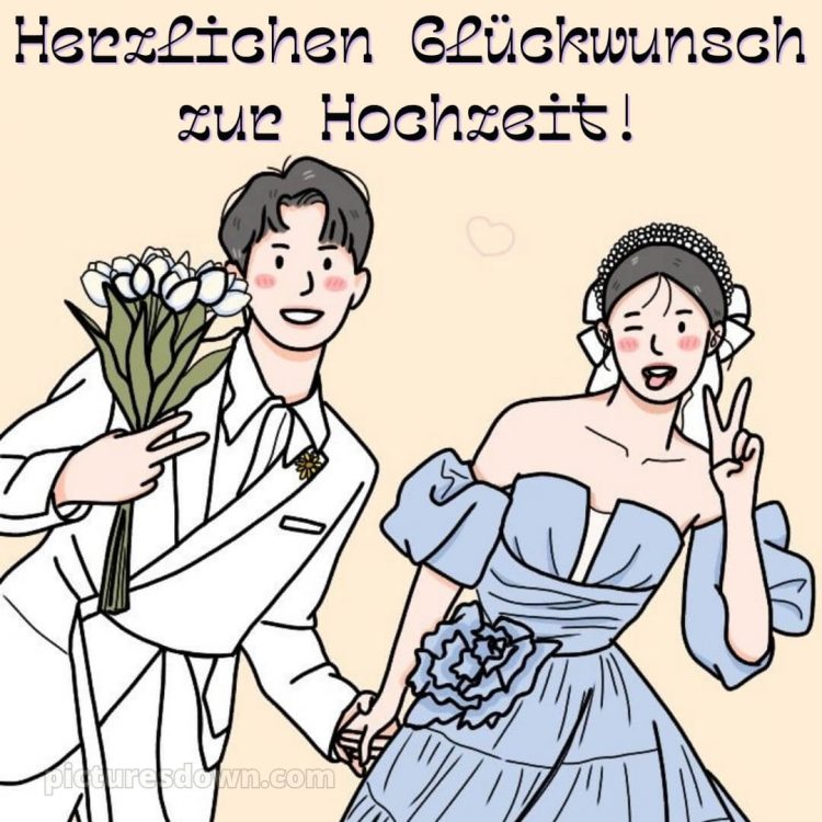 Witzig originelle glückwünsche zur hochzeit bild glückliches Paar kostenlos