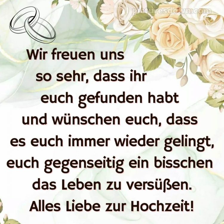 Brautpaar originelle glückwünsche zur hochzeit bild Blumen kostenlos