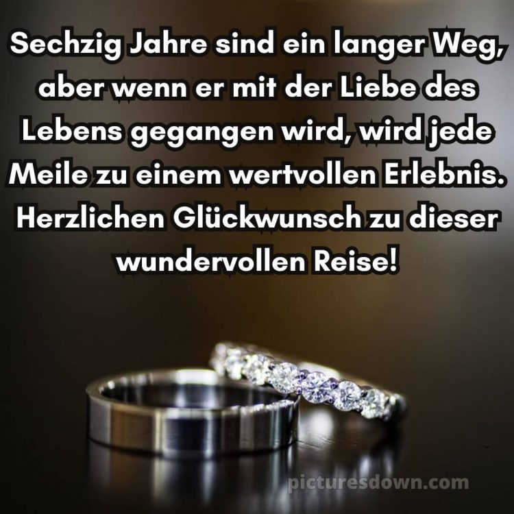 Glückwünsche diamantene hochzeit bild zwei Ringe kostenlos