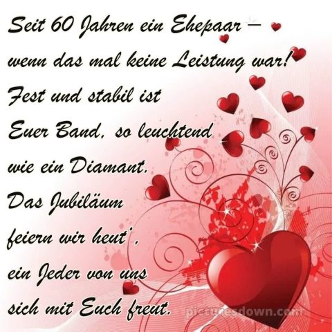 Glückwünsche diamantene hochzeit bild Herz kostenlos