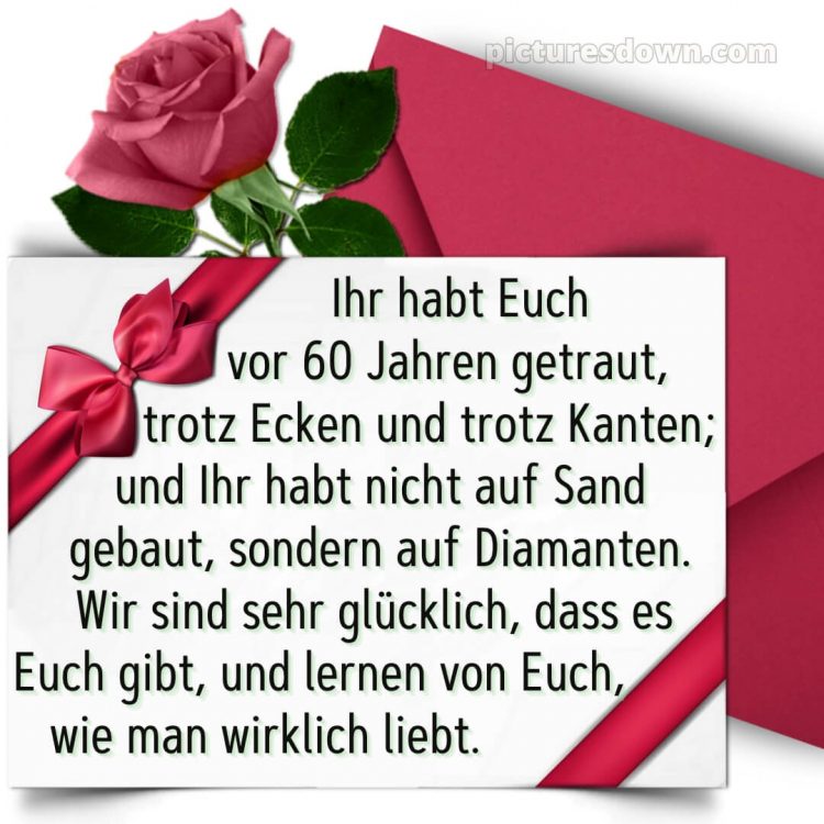 Glückwünsche diamantene hochzeit bild Briefumschlag kostenlos