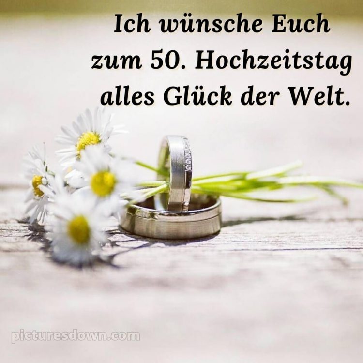 Glückwünsche goldene hochzeit bild Gänseblümchen kostenlos