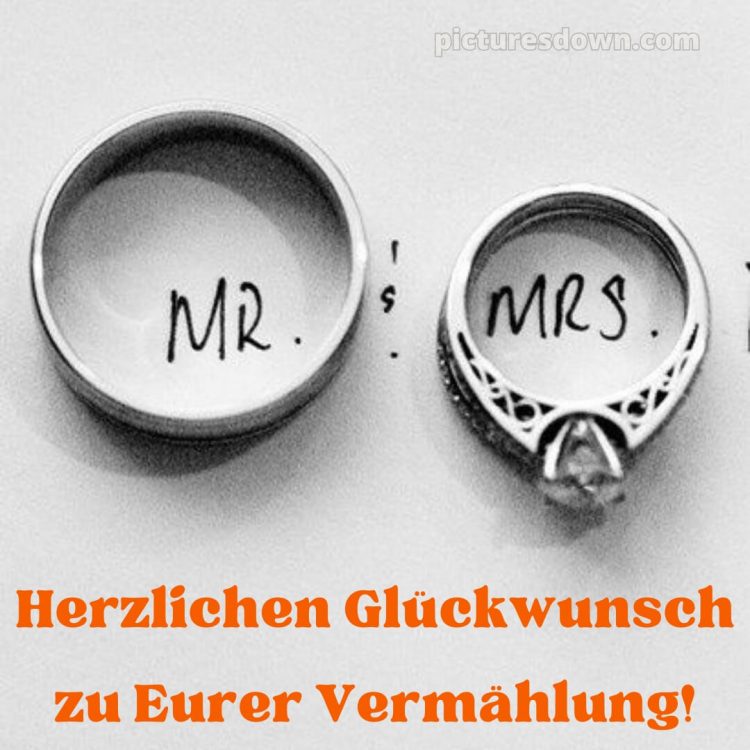 Glückwünsche hochzeit bild Mr. und Mrs. kostenlos