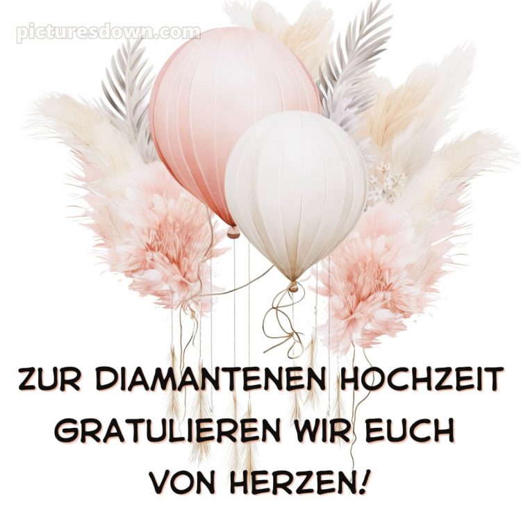 Glückwünsche zur diamantenen hochzeit bild Luftballons kostenlos