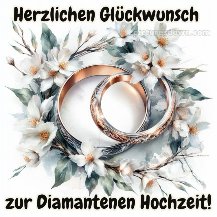 Glückwünsche zur diamantenen hochzeit bild Goldringe kostenlos