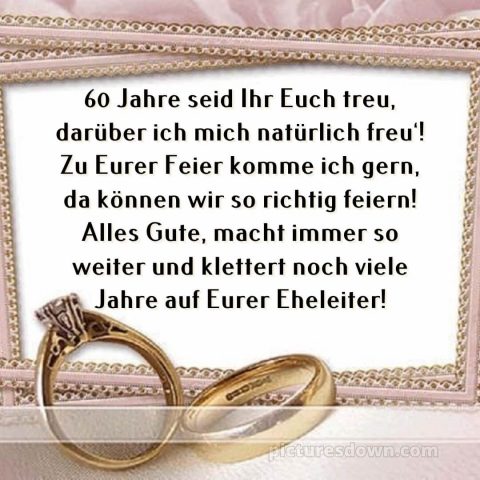 Glückwünsche zur diamantenen hochzeit bild Ringe kostenlos