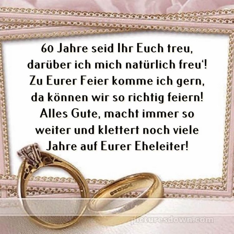 Glückwünsche zur diamantenen hochzeit bild Ringe kostenlos