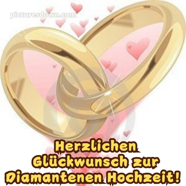 Glückwünsche zur diamantenen hochzeit zum ausdrucken kostenlos bild Ringe kostenlos