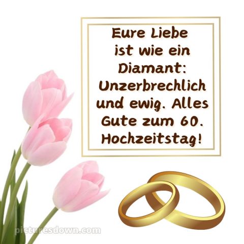 Glückwünsche zur diamantenen hochzeit zum ausdrucken kostenlos bild Tulpen kostenlos
