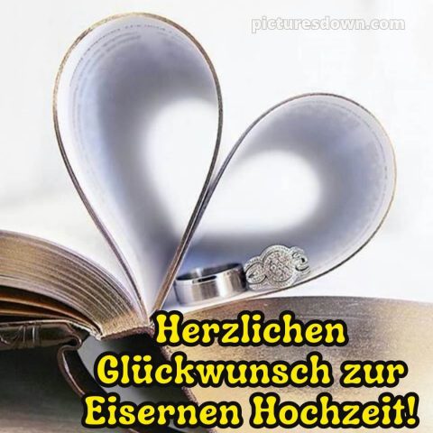 Glückwünsche zur Eisernen Hochzeit bild Buch kostenlos