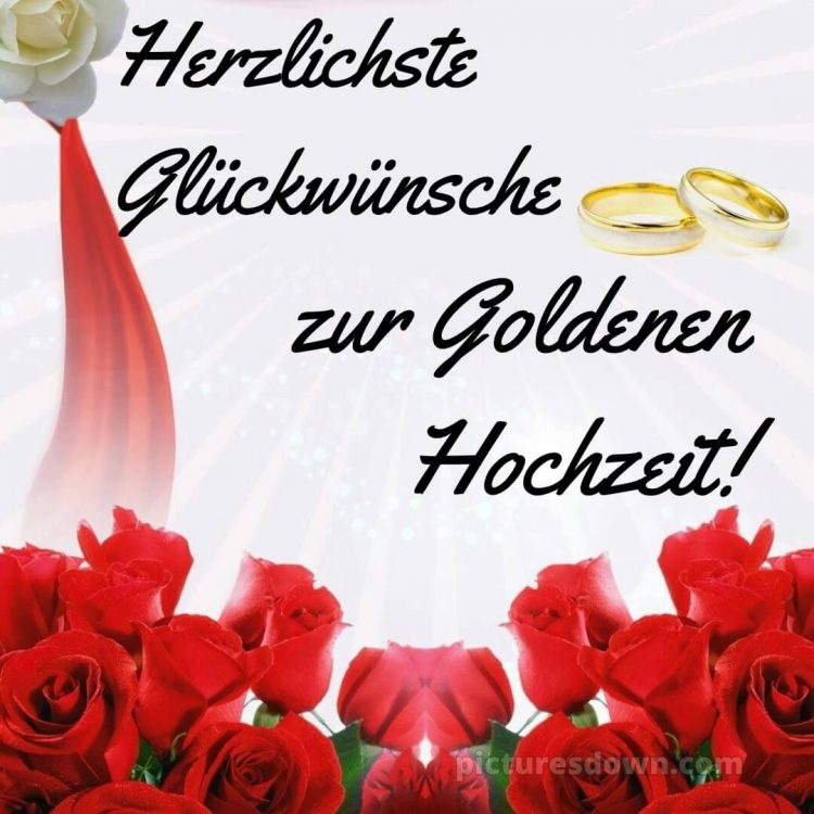 Glückwünsche zur Goldenen Hochzeit bild Ringe kostenlos