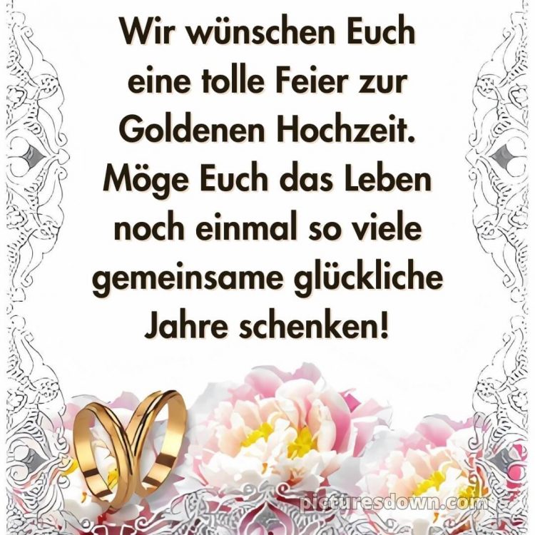 Glückwünsche zur Goldenen Hochzeit bild Postkarte kostenlos