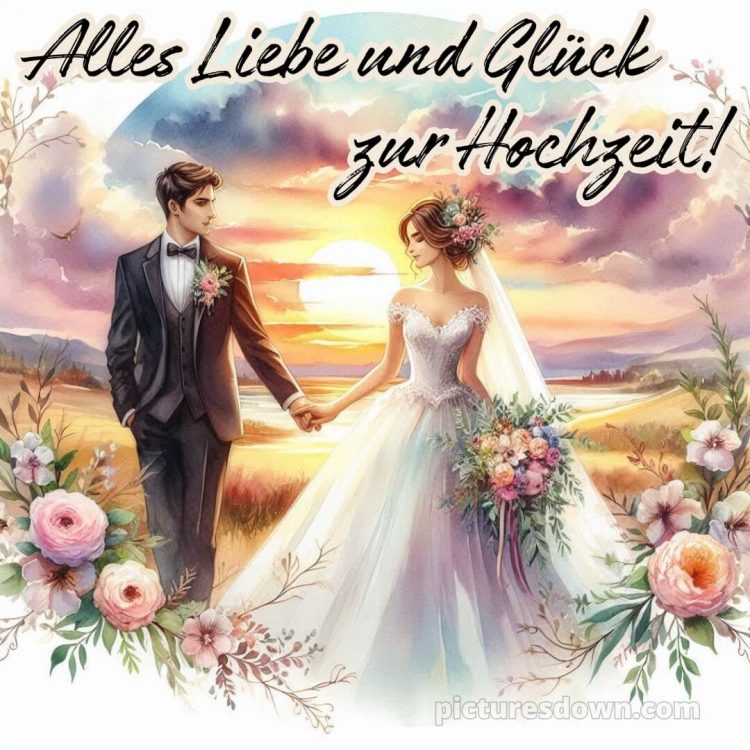 Glückwünsche zur hochzeit bilder bild Frischvermählte kostenlos