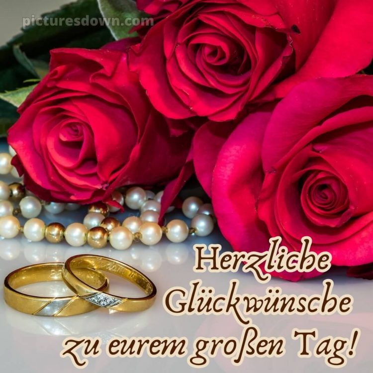 Glückwünsche zur hochzeit bilder bild drei Rosen kostenlos