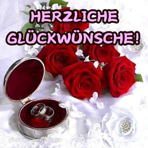 Glückwünsche zur hochzeit bilder bild rote Rosen kostenlos