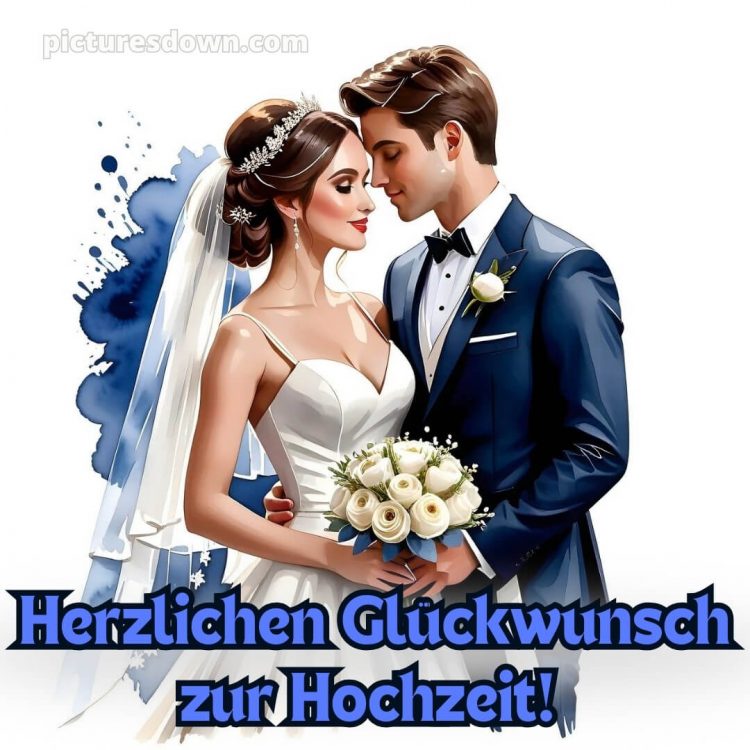 Glückwünsche zur hochzeit karte bild hübsches Paar kostenlos