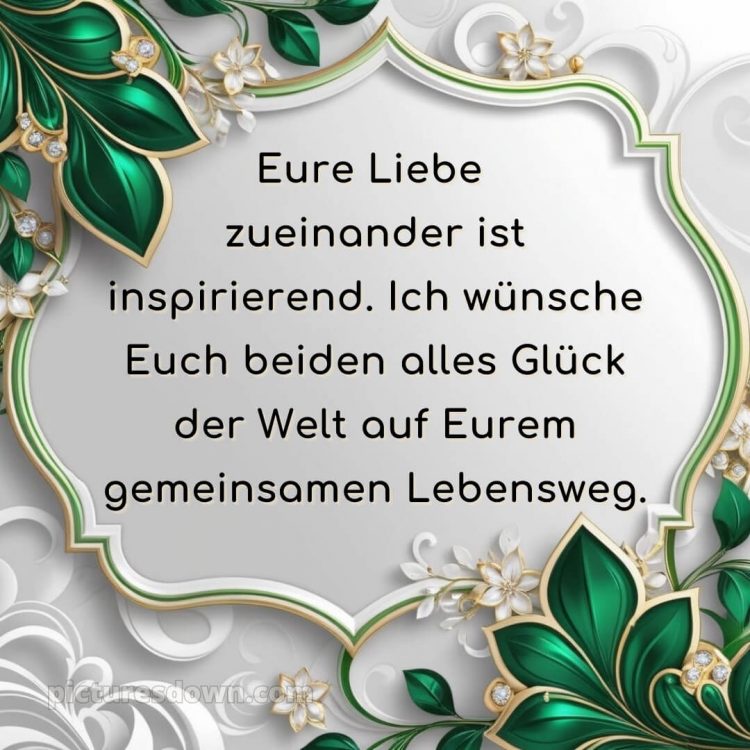 Glückwünsche zur hochzeit karte bild Grünpflanzen kostenlos