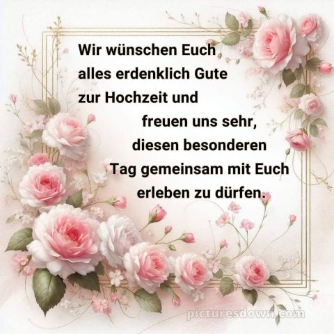 Glückwünsche zur hochzeit karte bild Blumen kostenlos