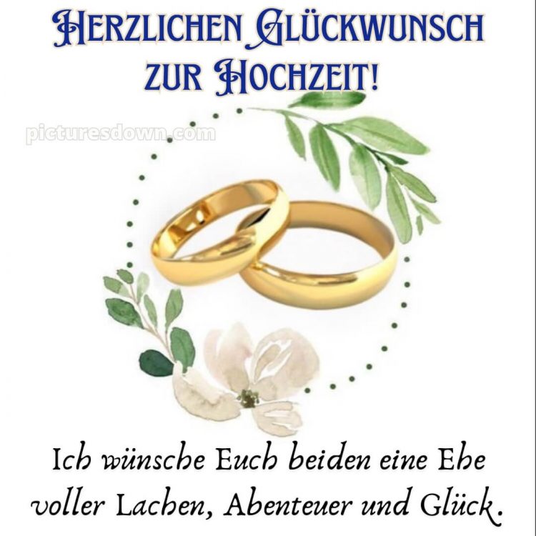 Glückwünsche zur hochzeit karte bild Ringe kostenlos