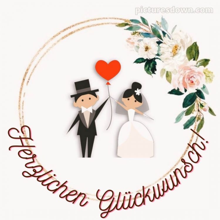 Glückwünsche zur hochzeit karte bild Herz kostenlos