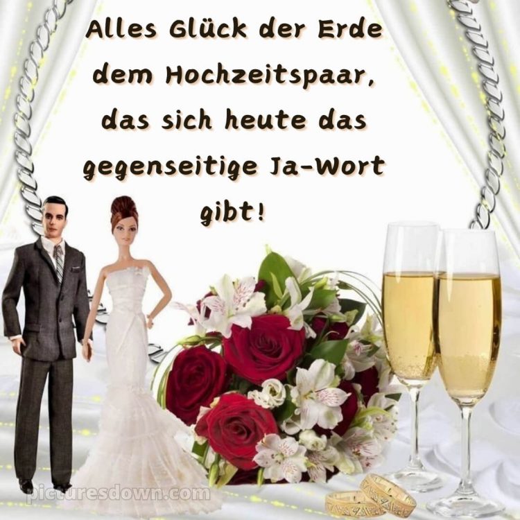 Glückwünsche zur hochzeit kostenlos bild Braut und Bräutigam kostenlos