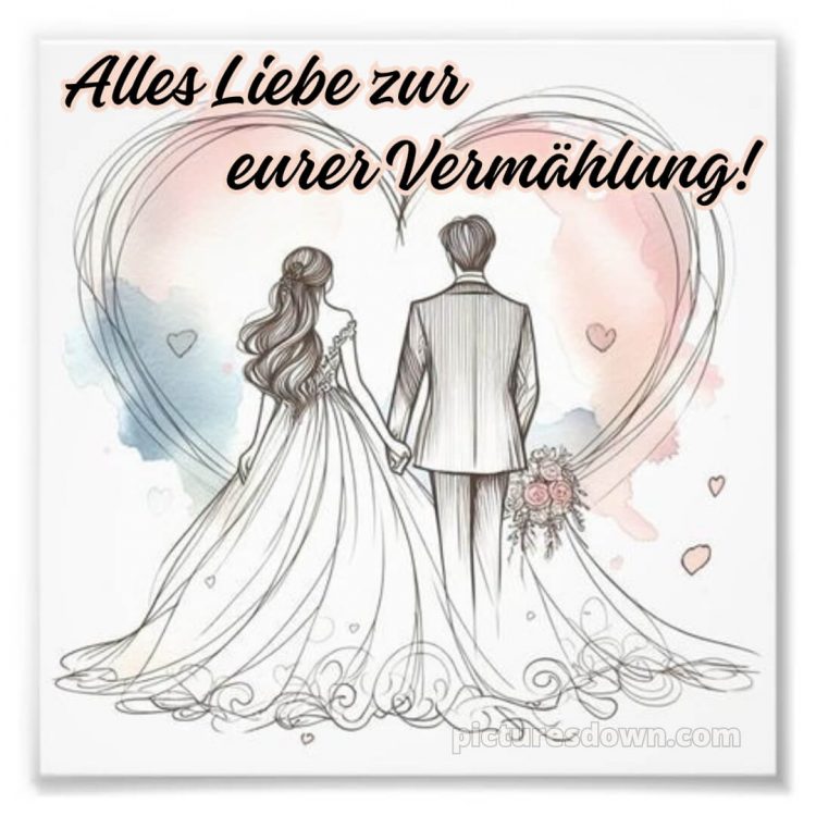 Glückwünsche zur hochzeit mit kind modern bild Ehepaar kostenlos