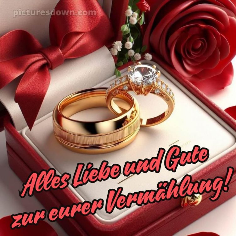 Glückwünsche zur hochzeit mit kind modern bild zwei Ringe kostenlos