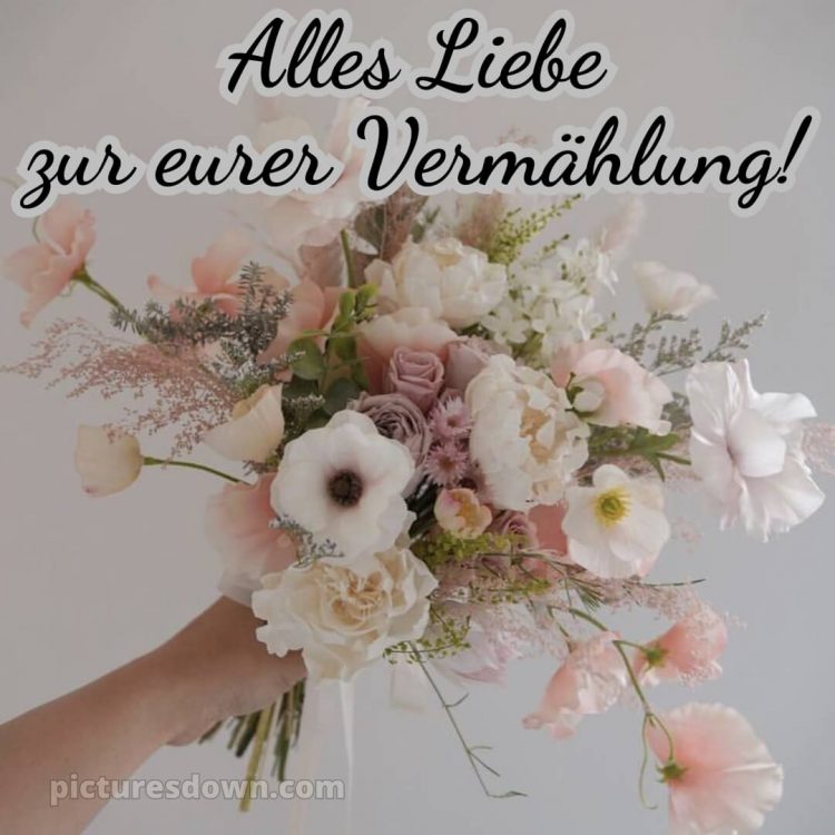 Glückwünsche zur hochzeit mit kind modern bild Blumenstrauß kostenlos