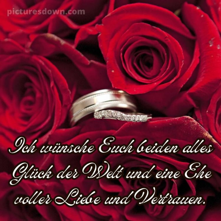 Glückwünsche zur hochzeit mit kind modern bild Rosen kostenlos