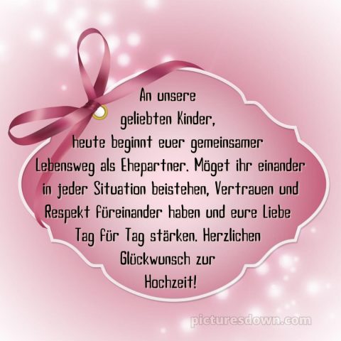 Glückwünsche zur hochzeit sohn und schwiegertochter bild Bogen kostenlos