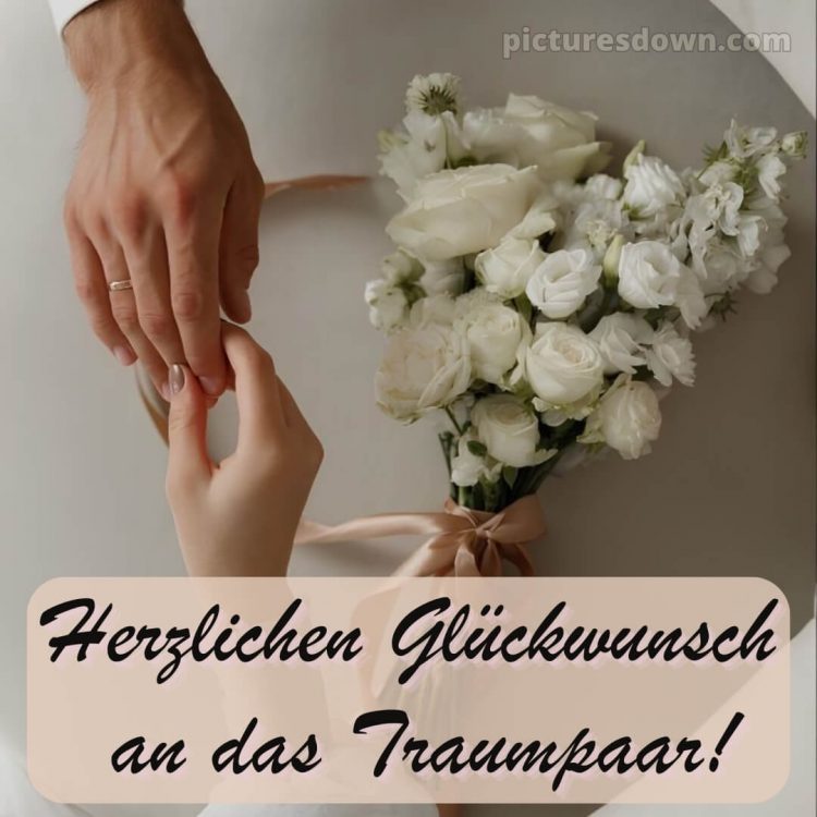 Glückwünsche zur hochzeit sohn und schwiegertochter bild Blumenstrauß kostenlos
