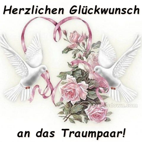 Glückwünsche zur hochzeit sohn und schwiegertochter bild Tauben kostenlos