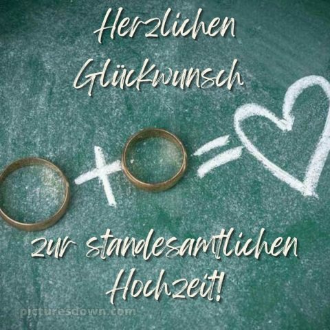 Glückwünsche zur standesamtlichen hochzeit bild Herz kostenlos