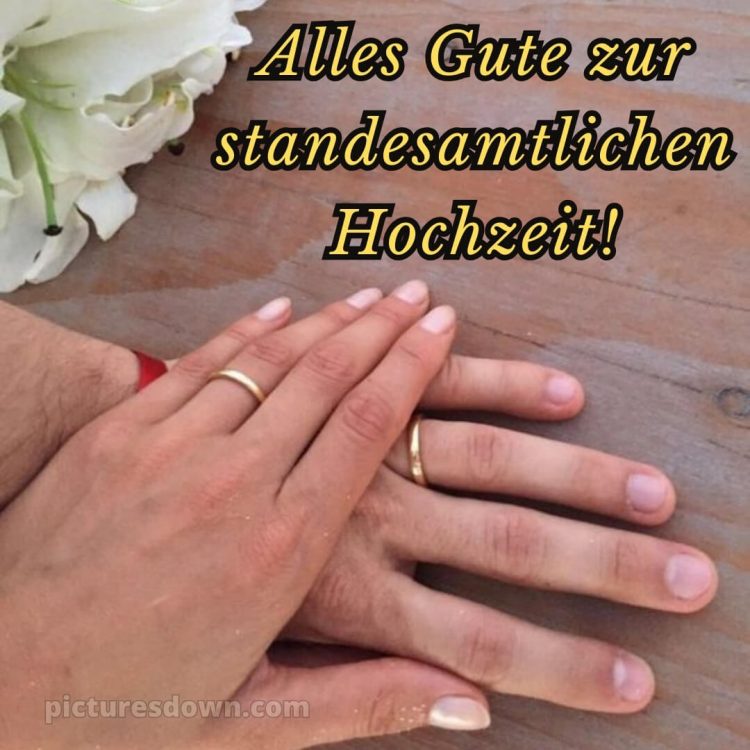 Glückwünsche zur standesamtlichen hochzeit bild zwei Hände kostenlos