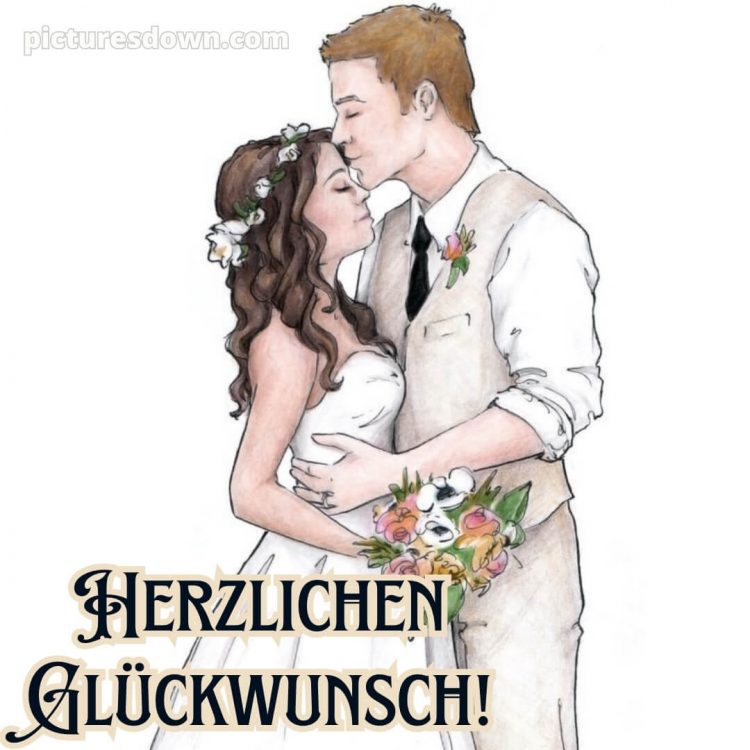 Glückwünsche zur standesamtlichen hochzeit bild Brautpaar kostenlos