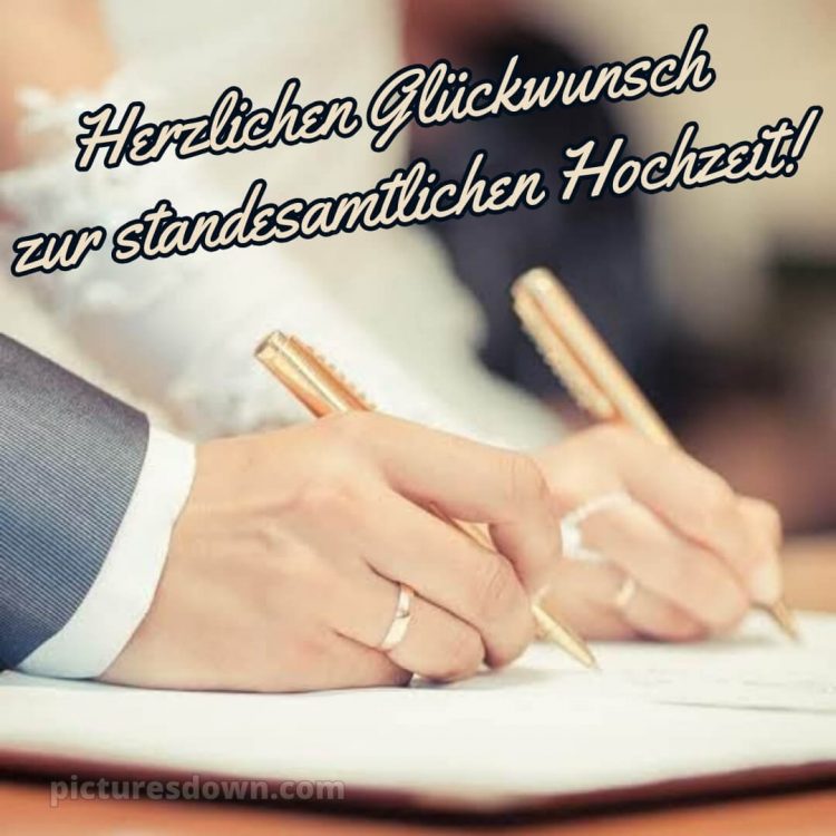 Glückwünsche zur standesamtlichen hochzeit bild Kugelschreiber kostenlos