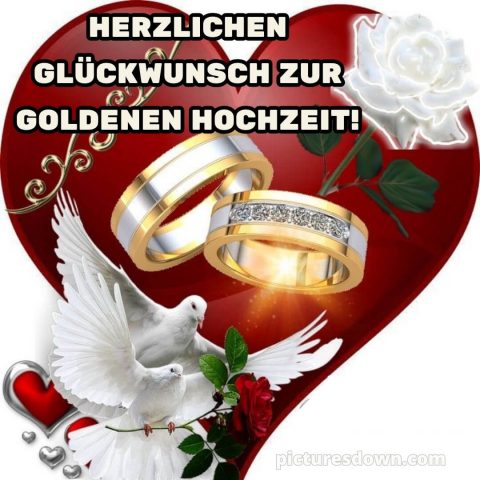 Goldene hochzeit glückwünsche bild Herz kostenlos