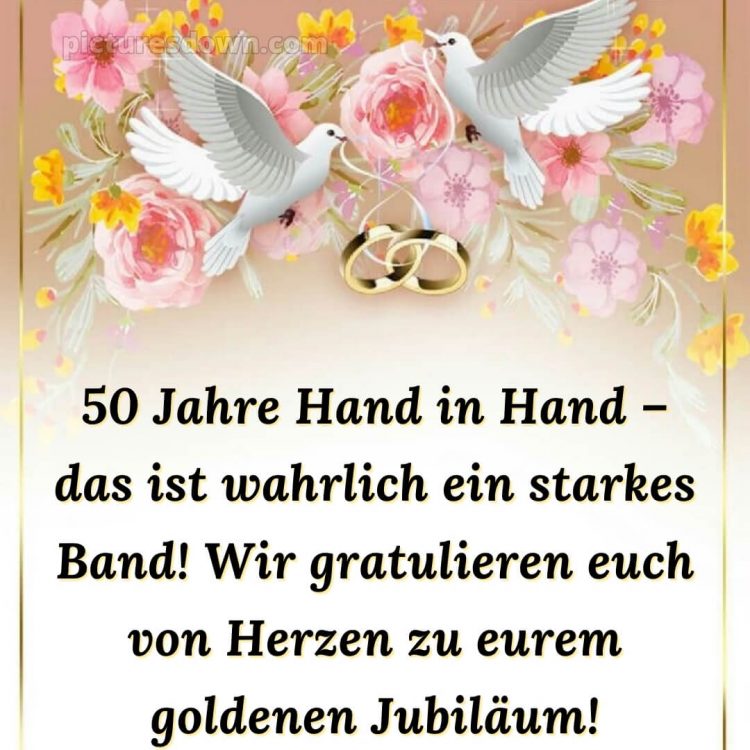 Goldene hochzeit glückwünsche bild Tauben kostenlos