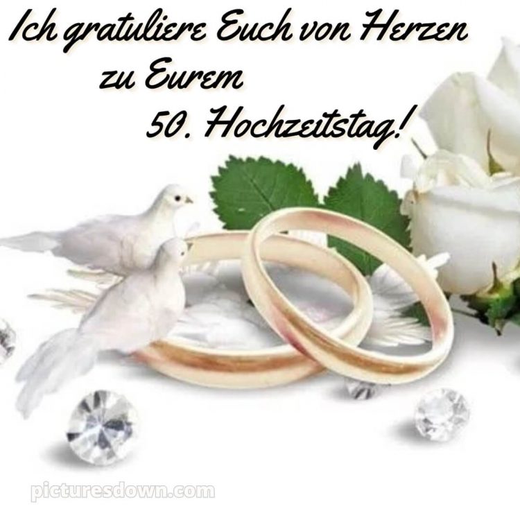 Goldene hochzeit glückwünsche kurz bild Tauben kostenlos